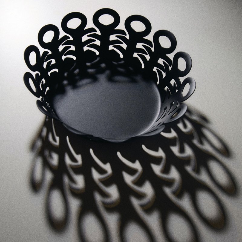 Alessi VIMINI Stalowy Kosz - Misa Dekoracyjna 22 cm / Czarna