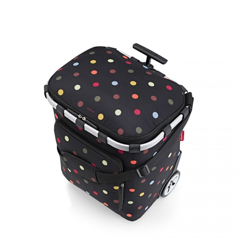 Reisenthel CARRYCRUISER PLUS FRAME Wózek na Zakupy / Dots - Czarny w Kolorowe Kropki
