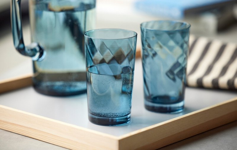 Lyngby Glass VIENNA Szklanki Wysokie 400 ml 4 Szt. / Niebieskie
