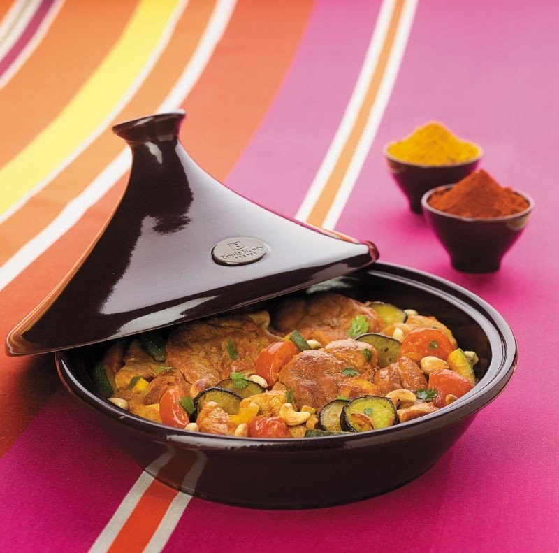 Emile Henry - Ceramiczne Naczynie do Gotowania Tagine 3 l / Czarny