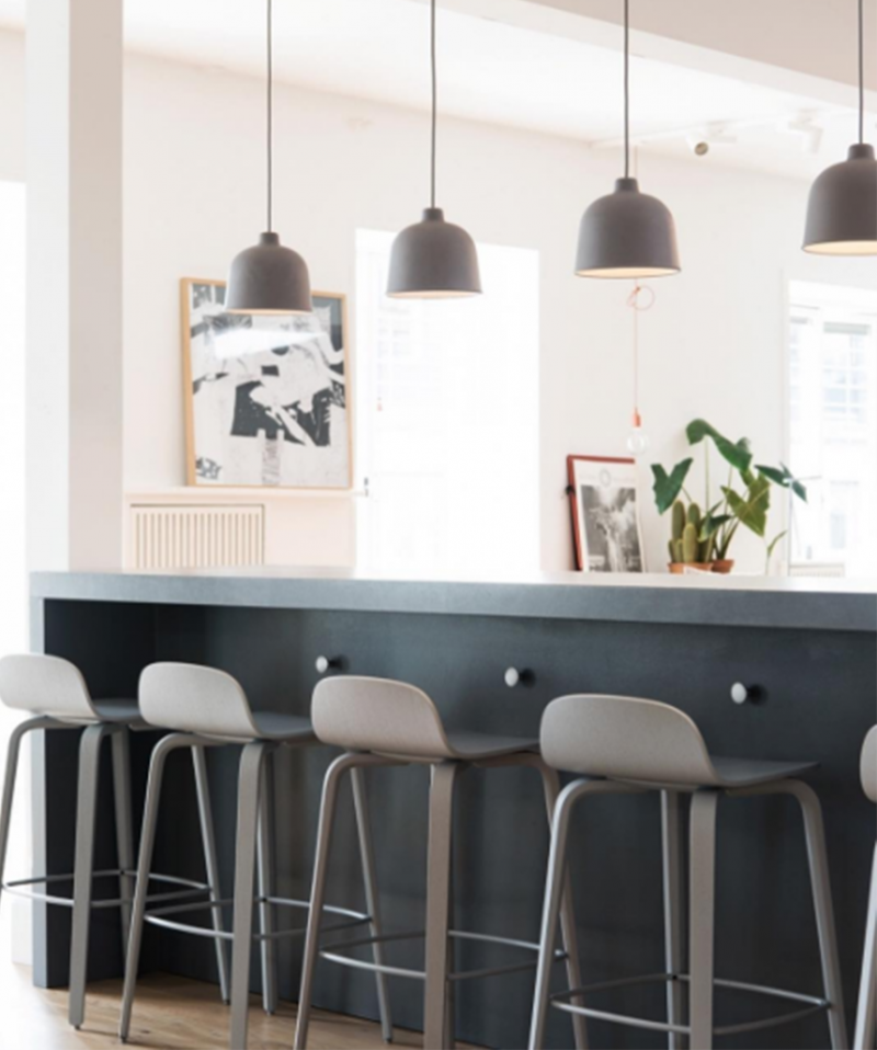 Muuto VISU BAR Hoker - Stołek Barowy 75 cm Dębowy