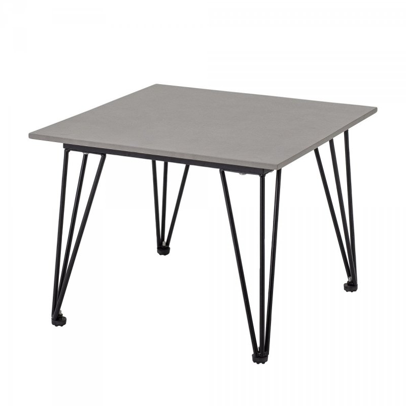 Bloomingville MUNDO Ogrodowy Stolik Kawowy 55 cm z Betonowym Blatem / Czarny