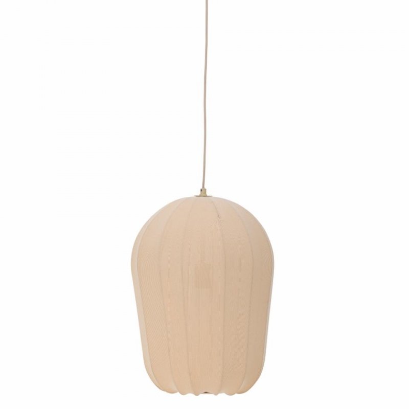 Bloomingville NALUNA Lampa Wisząca 50 cm z Kloszem z Tkaniny / Beżowa