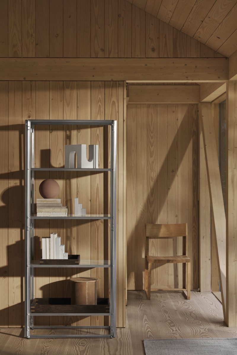 Kristina dam studio FOLDABLE Regał Stalowy 180 cm / Srebrny