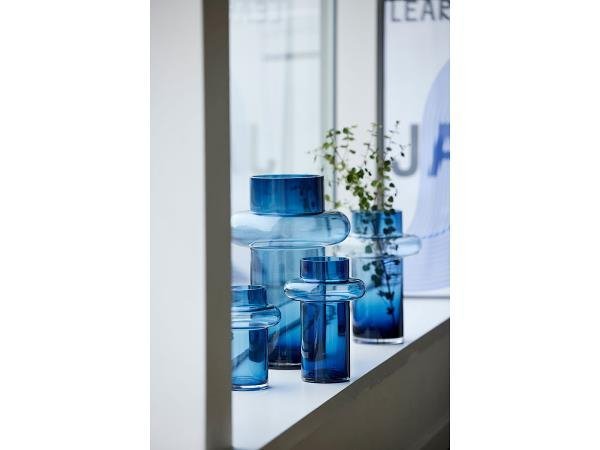 Lyngby Glass TUBE Wazon do Kwiatów 40 cm Granatowy