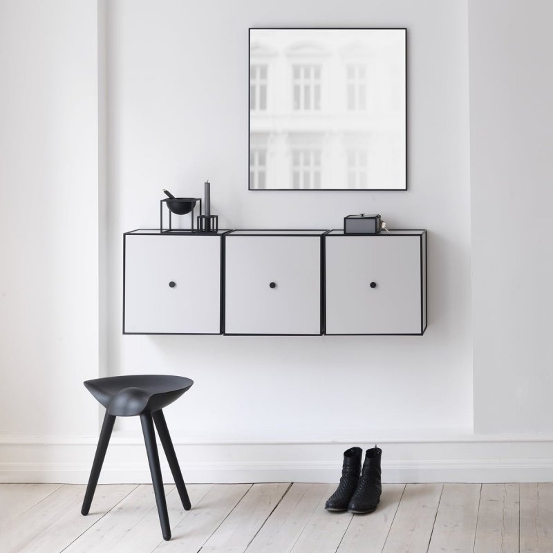 by Lassen VIEW Kwadratowe Lustro Ścienne 56 cm Czarne
