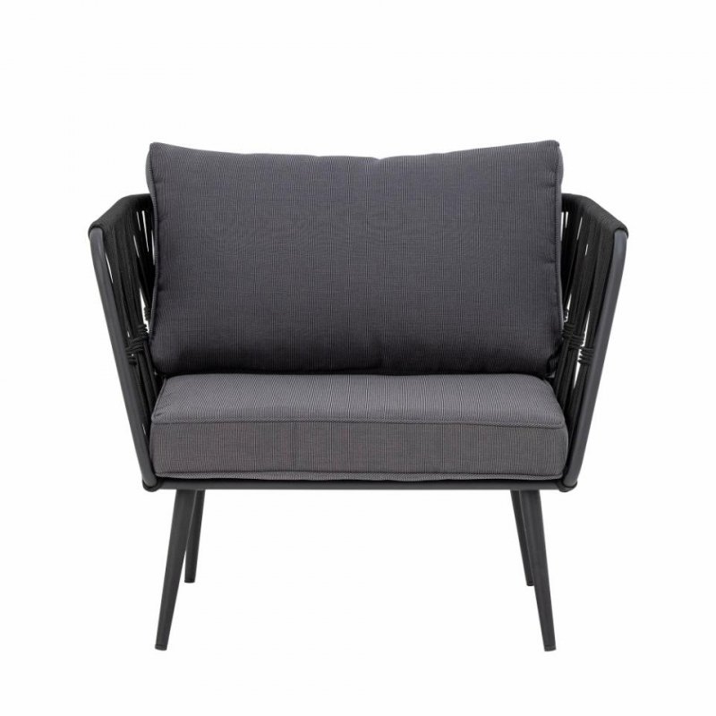 Bloomingville PAVONE Fotel Ogrodowy / Czarny