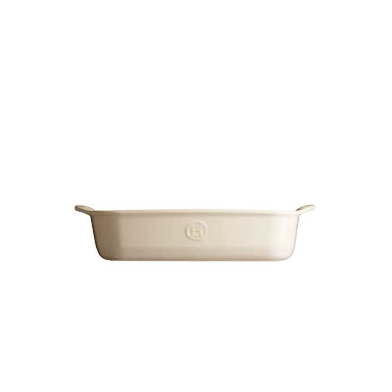 Emile Henry NATURAL CHIC Prostokątna Forma - Naczynie do Zapiekania 30x19 cm Kremowe