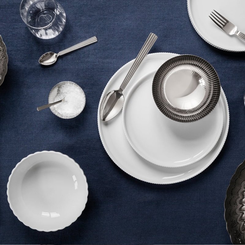 Georg Jensen BERNADOTTE Talerz Obiadowy 26 cm Biały