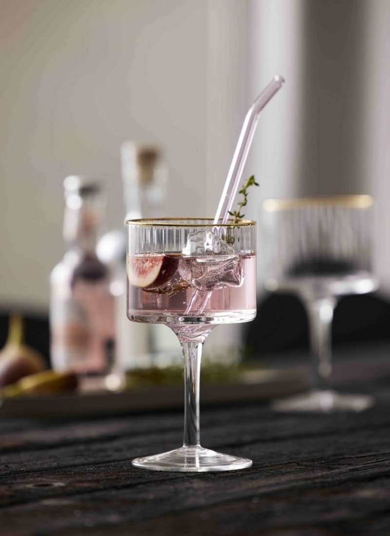 Lyngby Glass PALERMO Kieliszki Gin &amp; Tonic 450 ml 4 Szt. Złote