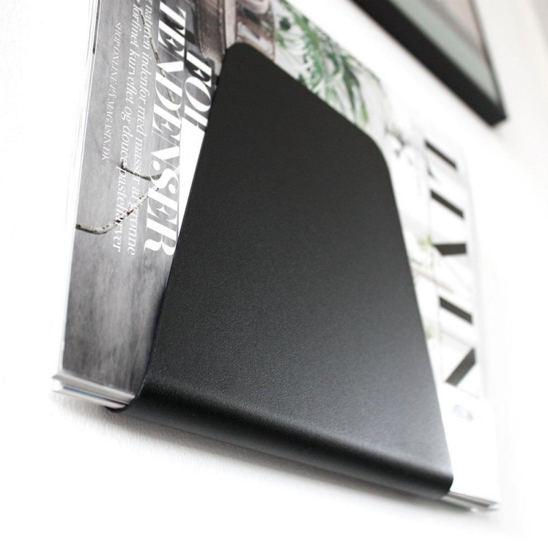 NUR Design Studio CURVE Uchwyt Ścienny na Gazety, Dokumenty - Czarny