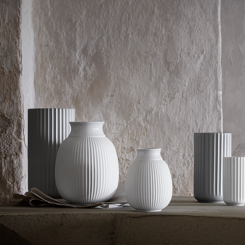 Lyngby Porcelain CURVE Wazon do Kwiatów 12 cm Biały