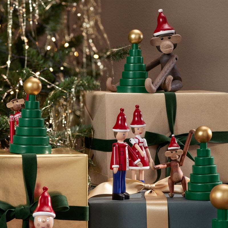 Kay Bojesen CHRISTMAS Drewniana Dekoracja -  Choinka Świąteczna 13,5 cm / Zielona