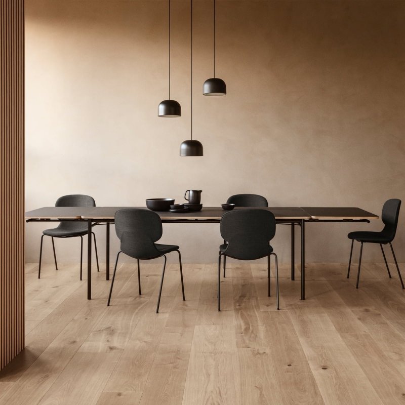 Eva Solo TAFFEL Stół Rozkładany 90 x 250-370 cm Czarny / Blat Pebble