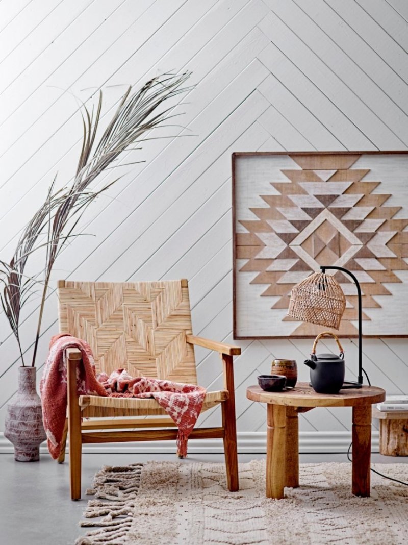 Bloomingville DASHA Dywan Bawełniany 200x140 cm / Beżowy