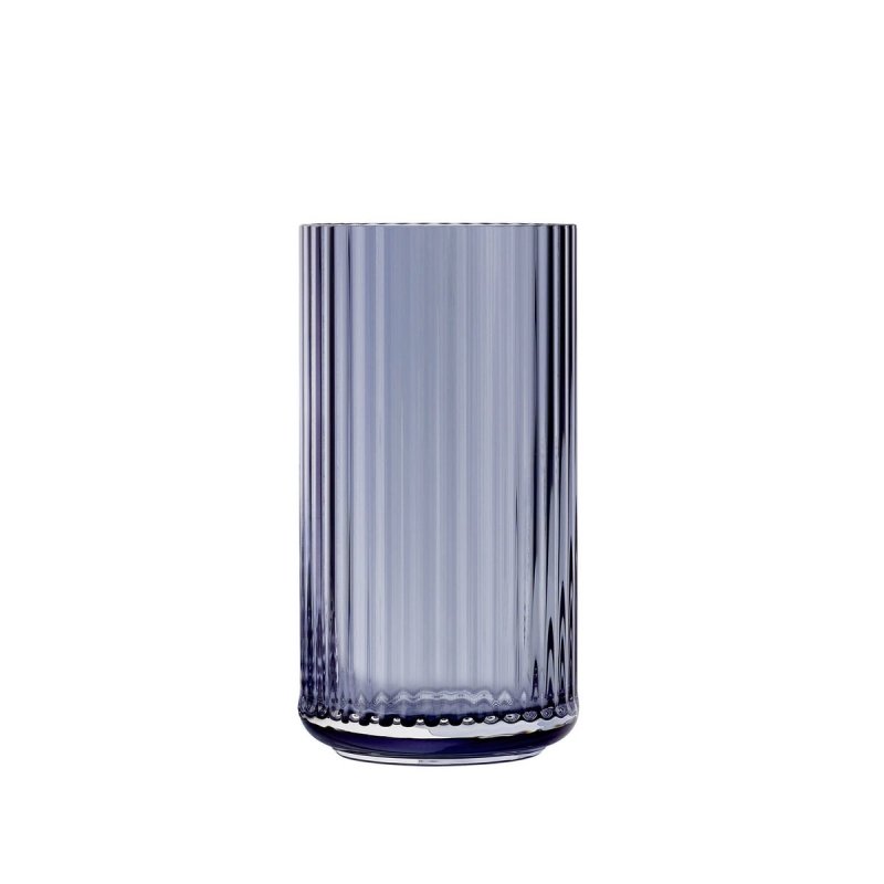 Lyngby Porcelain LYNGBY Wazon Szklany 15 cm Granatowy Midnight Blue
