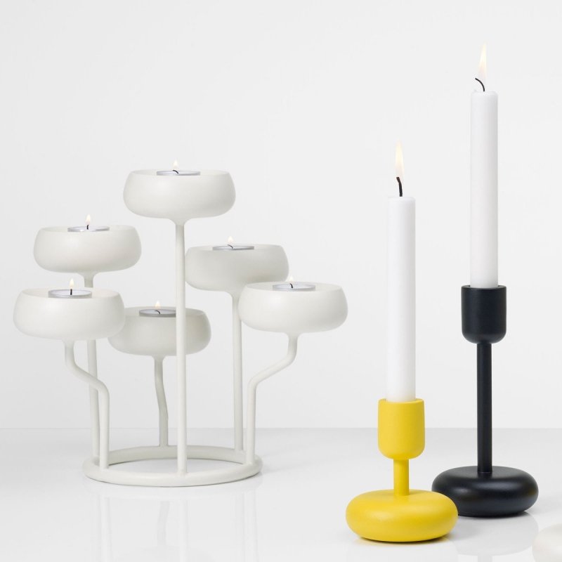 Iittala NAPPULA Świecznik Wysoki / Czarny
