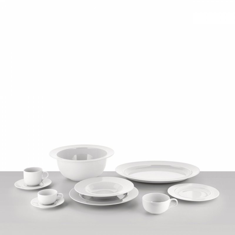 Alessi LA BELLA TAVOLA Owalny Półmisek do Serwowania 38 cm / Biały
