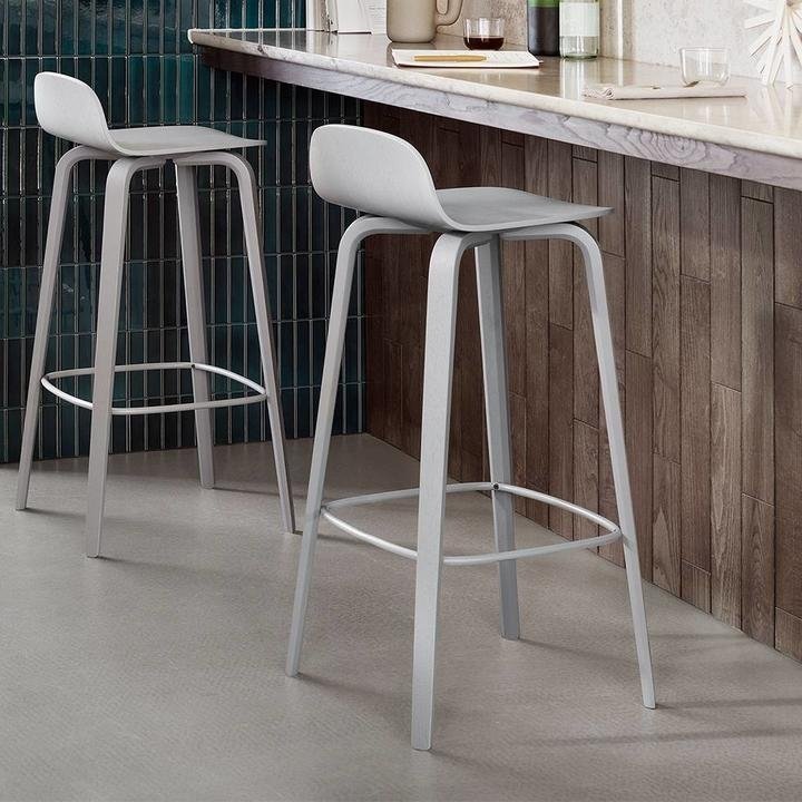 Muuto VISU BAR Hoker - Stołek Barowy 65 cm Dębowy