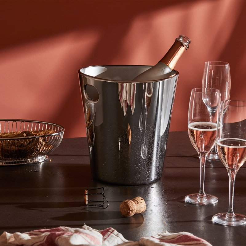 Alessi BOLLY Cooler - Kubełek do Wina lub Szampana / Stalowy
