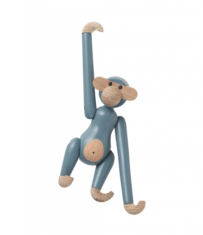 Kay Bojesen MONKEY Małpka Drewniana Mini - Niebieska / Edycja Limitowana