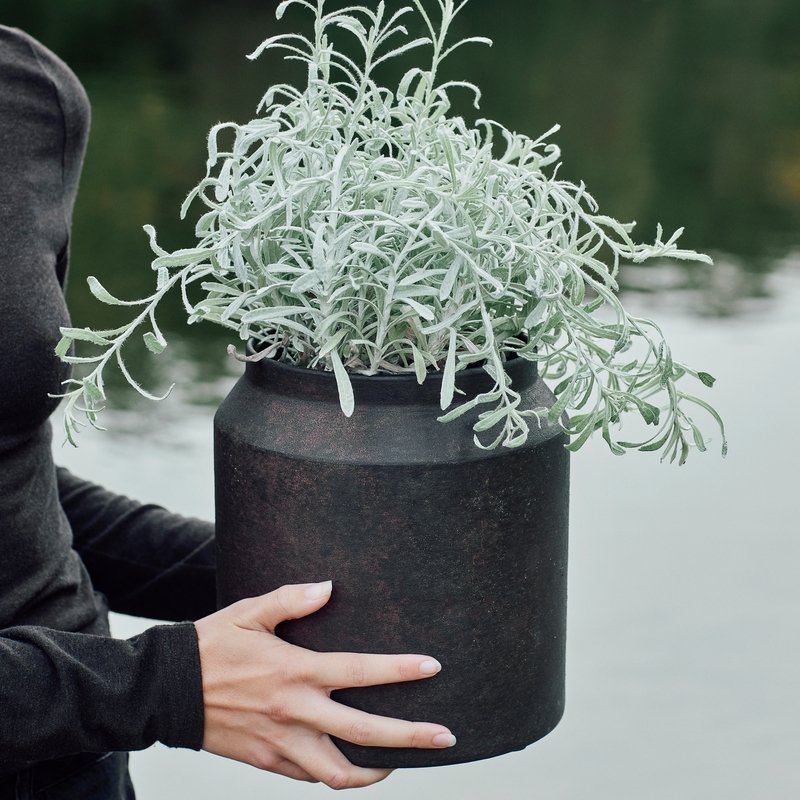 Muubs SAI Metalowa Donica Zewnętrzna 23 cm / Brązowa