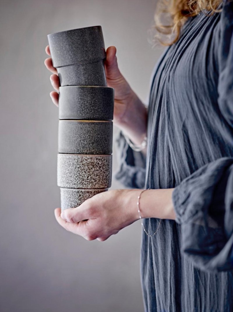 Bloomingville EWAN Kubek 150 ml - Zestaw 4 Kubków / Brązowy