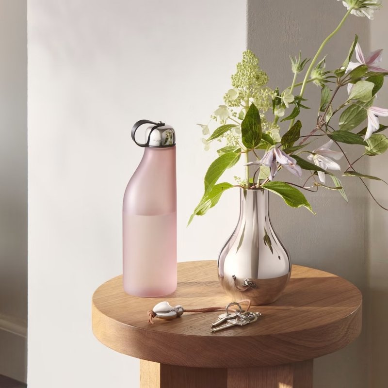 Georg Jensen HEART Brelok do Kluczy na Skórzanym Sznurku / Serce