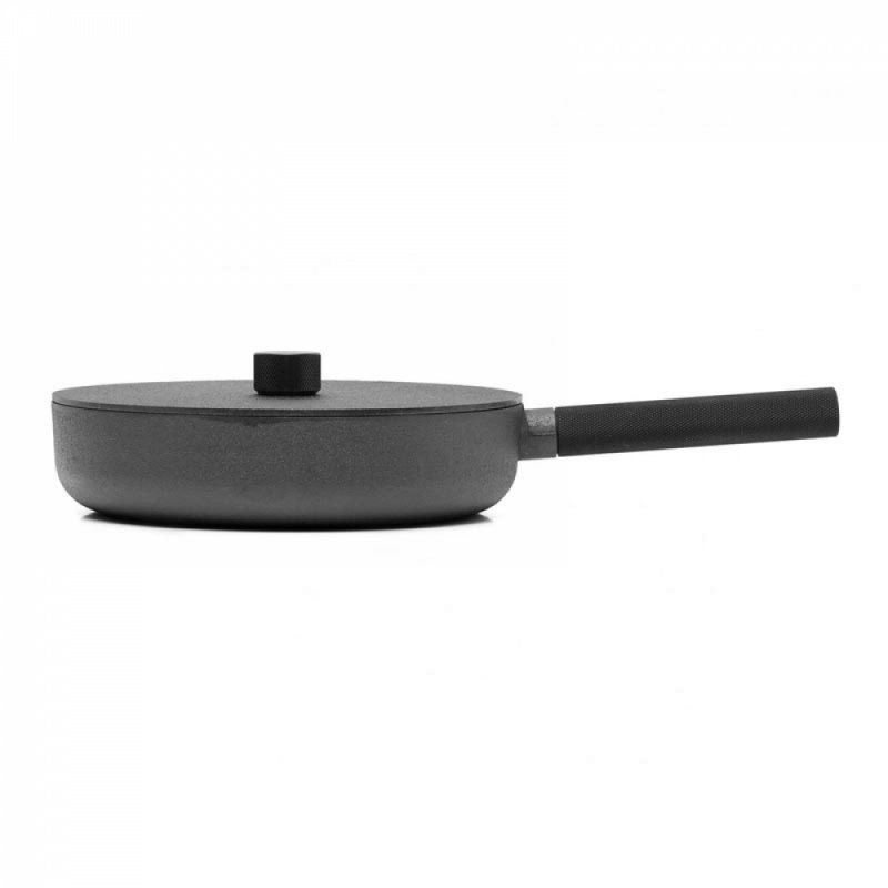 Skeppshult NOIR Patelnia Żeliwna 28 cm z Pokrywką / Czarna