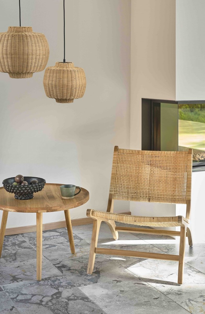 Villa Collection VILNA Lampa Wisząca Rattanowa 30 cm Naturalna