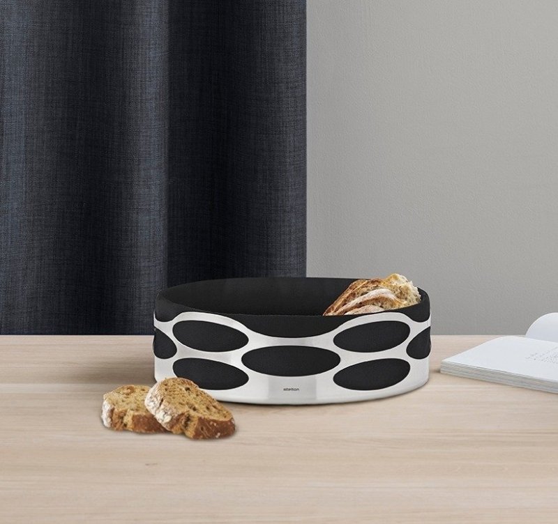 Stelton EMBRACE Stalowy Chlebak - Kosz na Pieczywo / Czarny