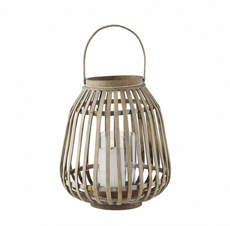 Villa Collection HURRICANE Lampion 30 cm Bambusowy