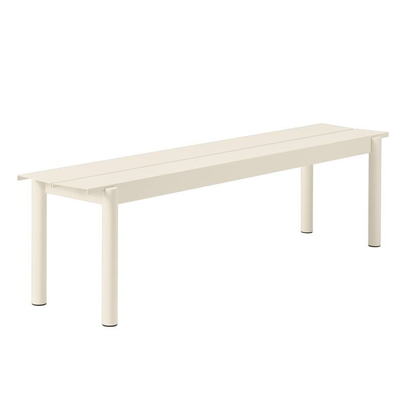 Muuto LINEAR Ławka Ogrodowa / Stalowa 170 cm Biała