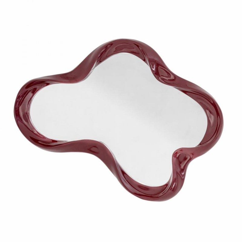 Bloomingville VIOLETA Lustro Ścienne 47 cm / Czerwone