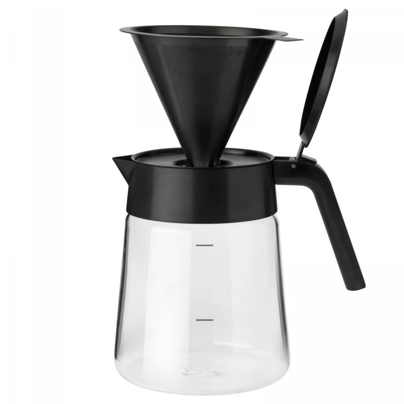 Stelton NOHR Szklany Dzbanek do Parzenia Kawy 1,2 l / Czarny