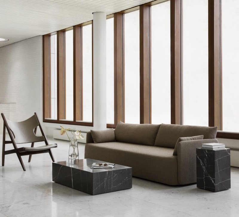 Menu OFFSET Sofa Podwójna - Tkanina Kvadrat Odcień Beżowy