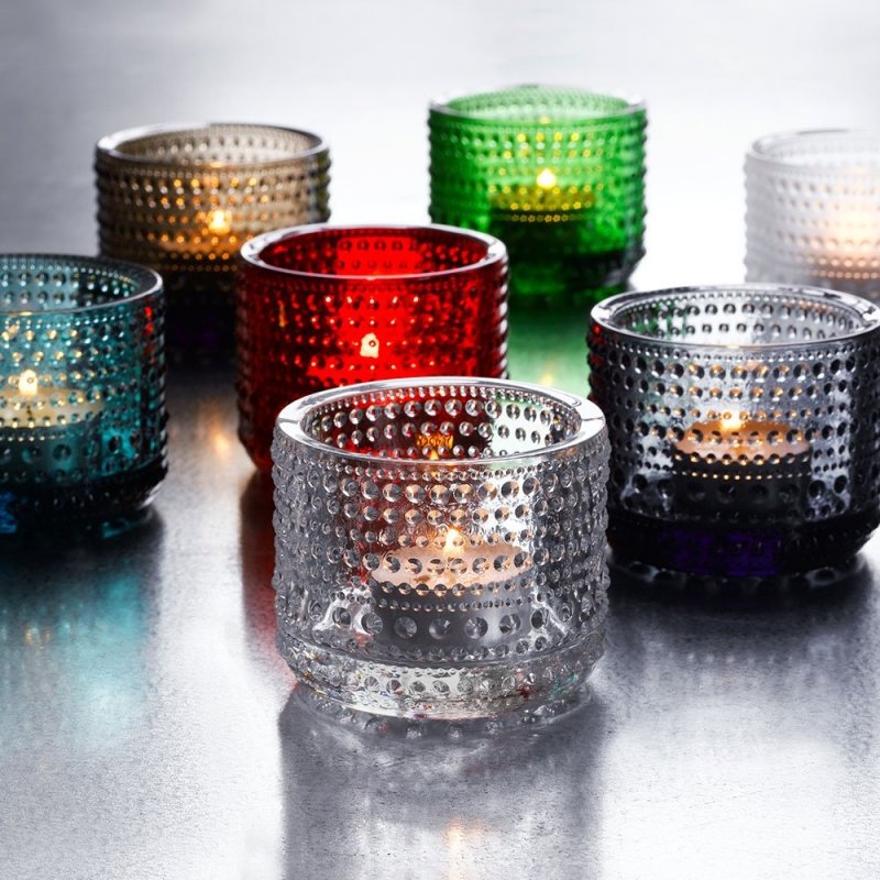Iittala KASTEHELMI Świecznik Tealight / Czerwony
