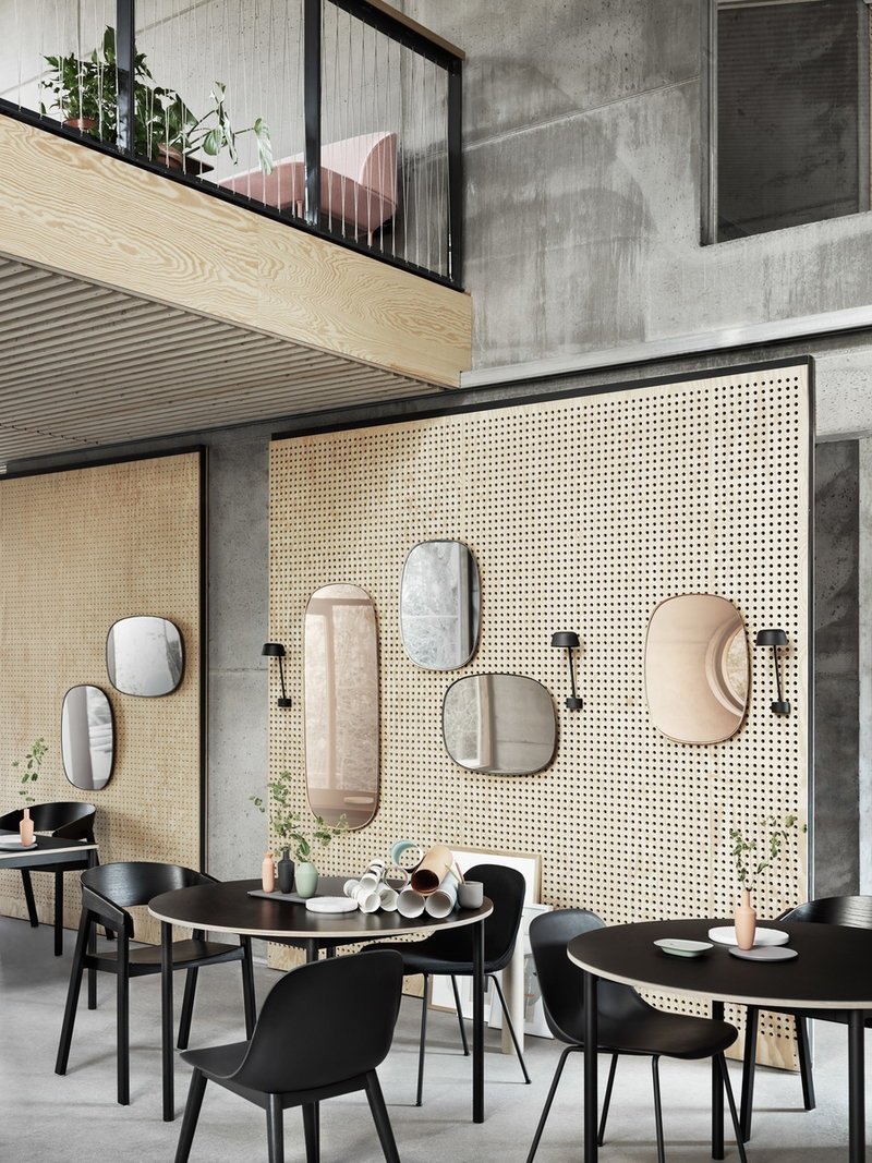 Muuto FRAMED Lustro Ścienne S - Różowe / Tafla Różowa