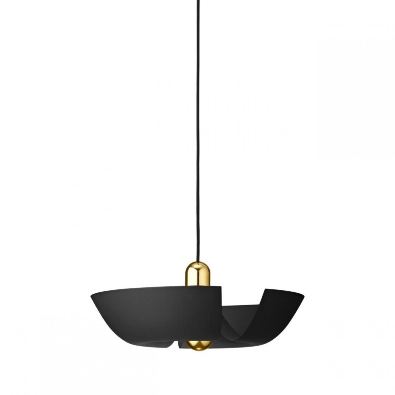 Aytm CYCNUS Lampa Wisząca 45 cm Czarna / Złota