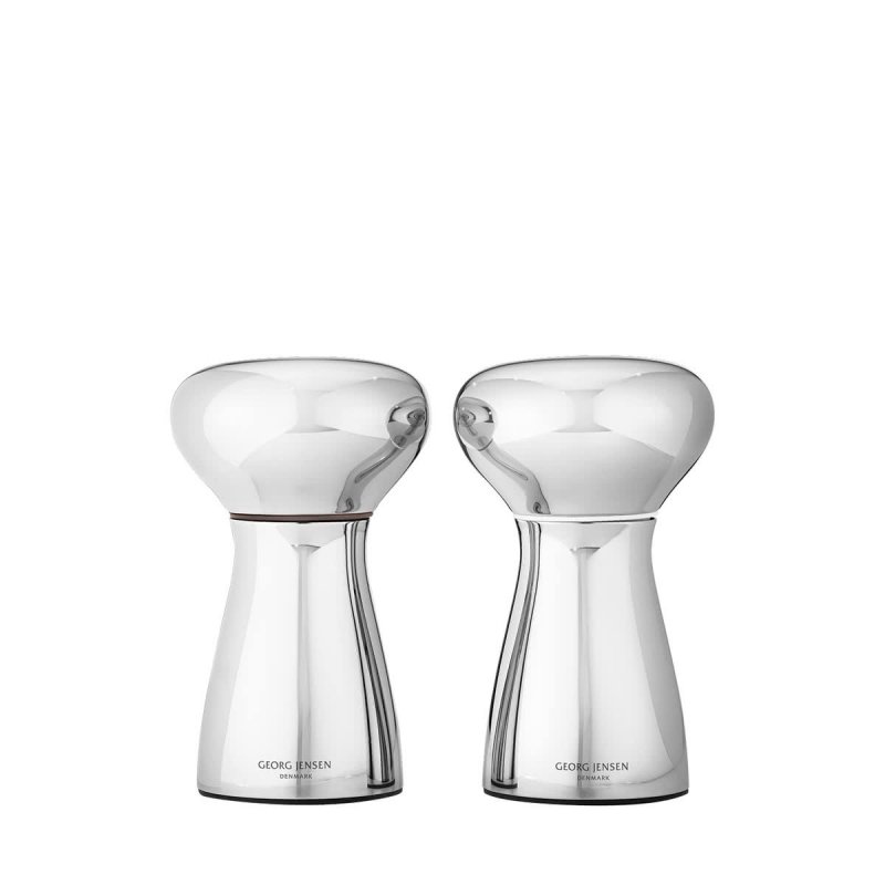 Georg Jensen ALFREDO Stalowy Młynek do Soli i Pieprzu 11,5 cm / Srebrny Błyszczący