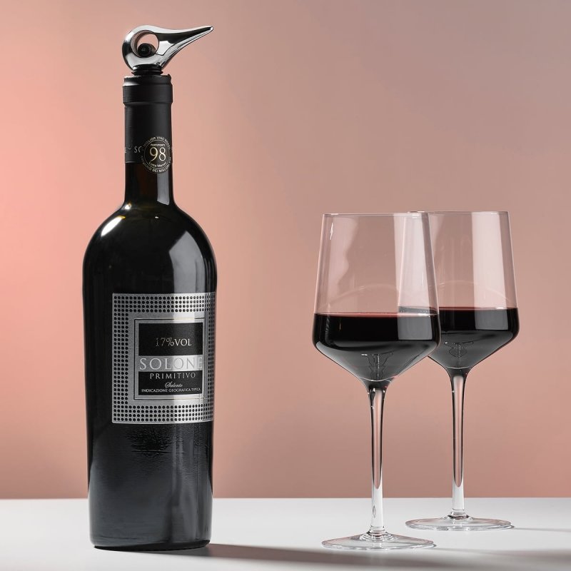 ZONE Denmark ROCKS Pomocnik Kelnerski - Korkociąg i Korek do Butelki Wina / Srebrny Stalowy