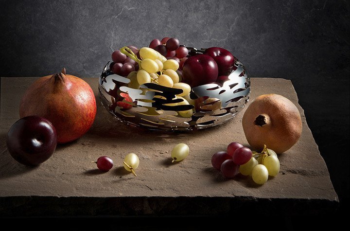 Alessi BARKNEST Kosz na Owoce 21 cm / Czarny