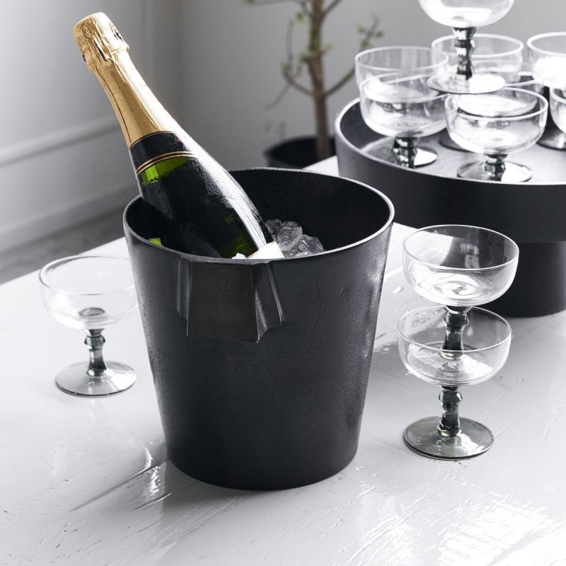 House Doctor BUCK Cooler - Kubełek do Wina, Szampana 22 cm / Czarny