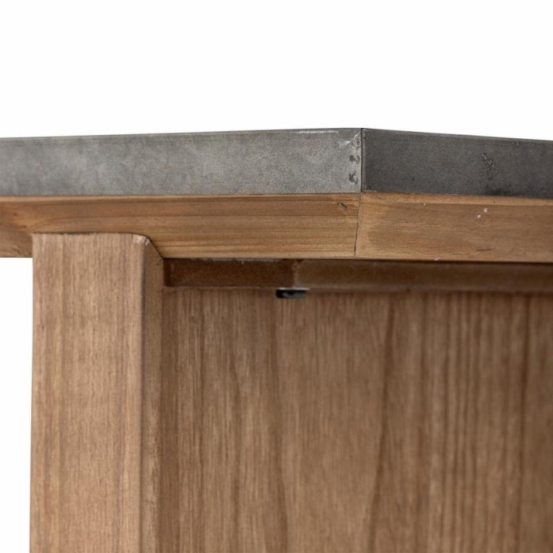 Konsola Riva z naturalnego drewna i metalu