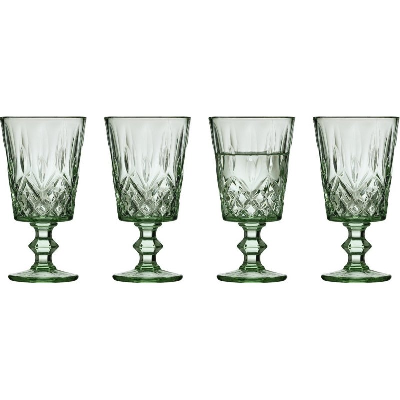 Lyngby Glass SORRENTO Kieliszki do Wina 290 ml 4 Szt. / Zielone