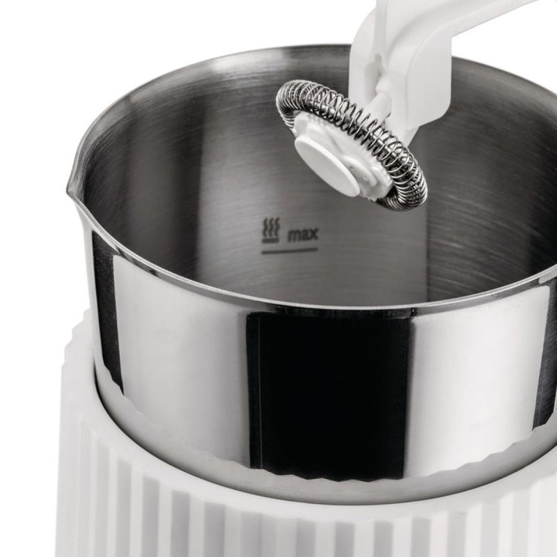 Alessi PLISSE Elektryczny Spieniacz / Ubijak do Mleka - Biały