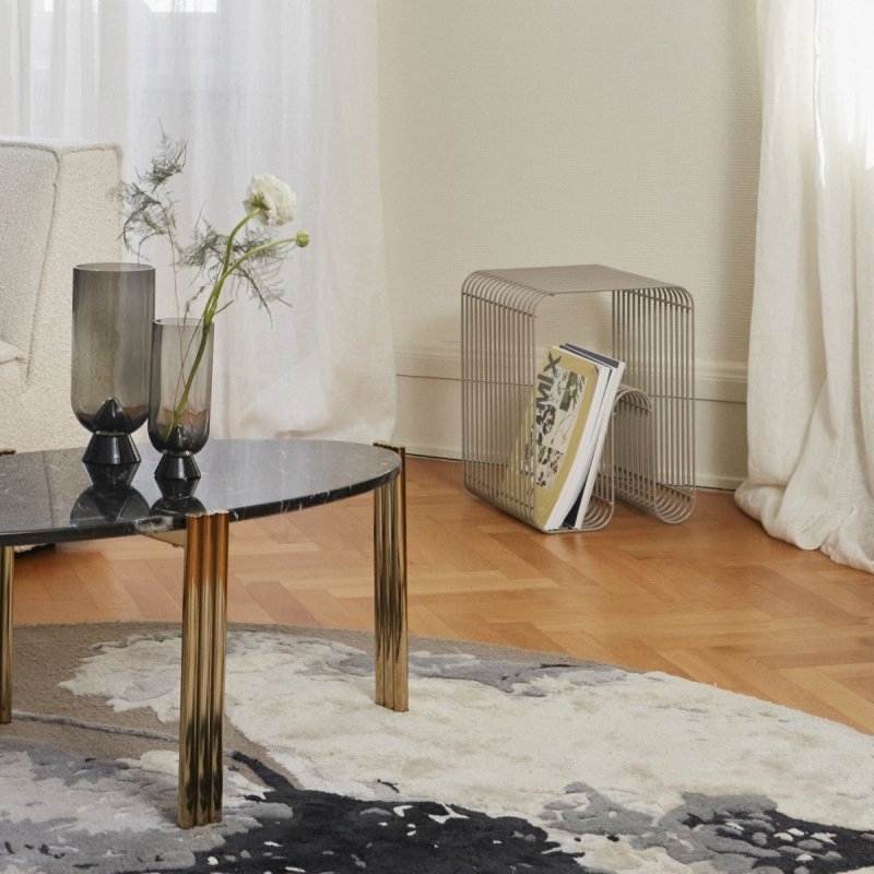 Aytm CURVA Metalowy Stolik Kawowy - Pomocniczy / Taupe