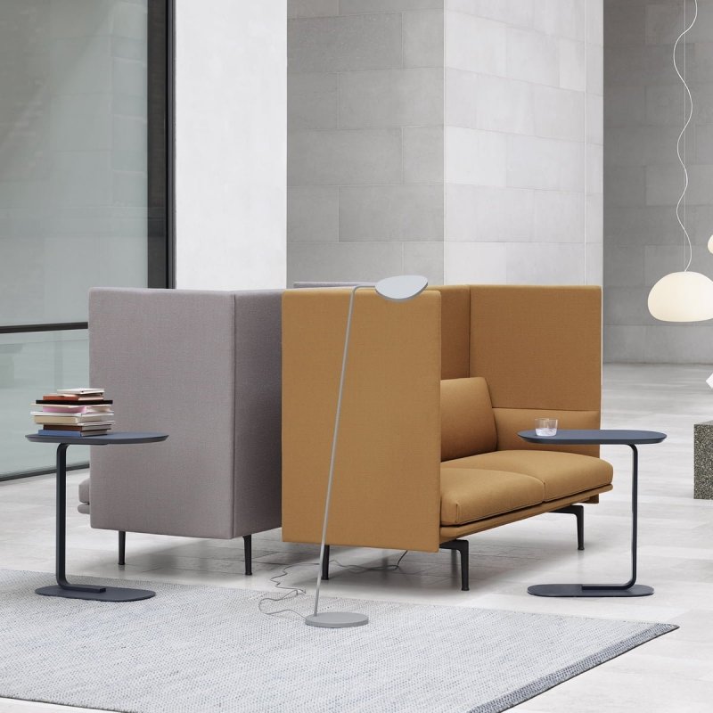 Muuto RELATE Stolik Pomocniczy - Boczny 60,5 cm Biały / Blat Dąb Naturalny