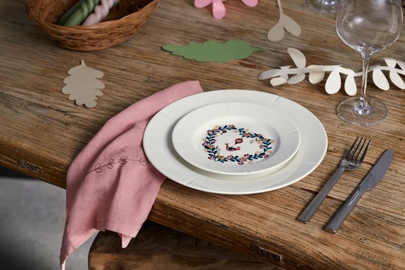 Rosendahl GRAND CRU COTTAGE Talerz Płaski 19 cm / Biały Zdobiony