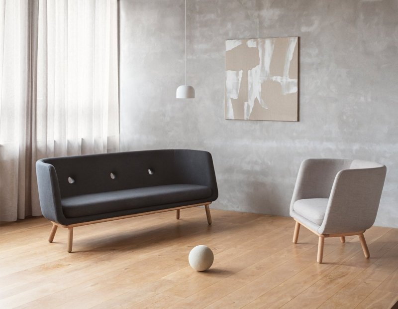 Eva Solo PHANTOM Sofa 2-Osobowa Tapicerowana  / Szara